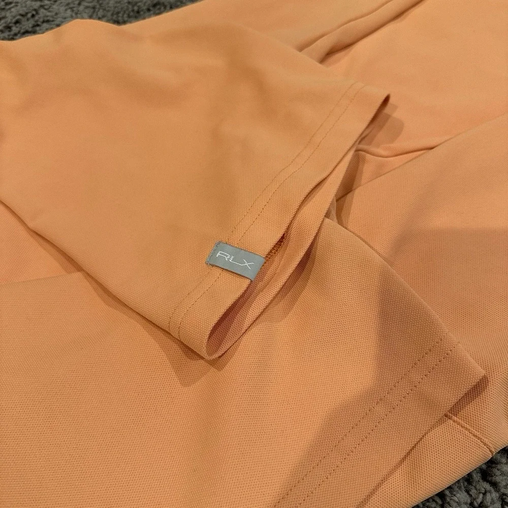 Ralph Lauren RLX Wicking Polo Men's XXL Orange Performance Golf Shirt Stretch
